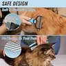 Docrok Pet Grooming Combo Blue Deshedding Brush with Metal Comb Included