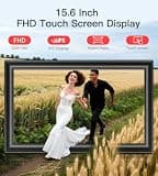 BIGASUO 15.6-Inch Full HD Frameo Digital Picture Frame with 64GB High Storage