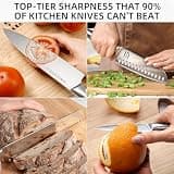 KnifeSaga 14-Piece Cryogenically Tempered Japanese Steel Kitchen Knife Set