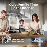 VIKIO HOME 30-Inch Wall Mount Range Hood with Ultra-Quiet 3-Speed Fan, 580 CFM