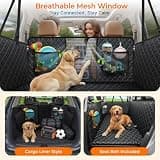URPOWER Upgraded 550lb Capacity Waterproof Hard Bottom Back Seat Extender for Dogs