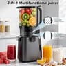 Generic 2-in-1 Cold Press Masticating Juicer with 5.8-Inch Large Chute