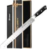 KATISUN 12-Inch German Steel Slicing Knife for BBQ with Ergonomic Handle