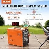 VEVOR PCP Air Compressor with Dual Display, 4500 PSI, AC/DC Power Converter