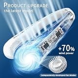 FrSara Portable Neck Fan, 4000mAh Battery, 360-Degree Cooling, Non-Slip