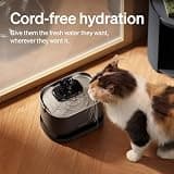 PETLIBRO Dockstream Battery Operated Cordless Cat Water Fountain, 2.5 Liters