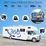VOONOA 4K 10.36" Quad Split Touch Screen RV Camera System with Built-in Bluetooth