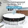 QH.HOME 24-Foot Heavy-Duty Winter Solid Pool Cover with Ratchet System