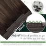 RUNATURE 20-Inch 100g Real Human Hair Wire Extensions with Lace Edge Weft