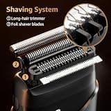 Mbzoey Travel-Ready Electric Foil Shaver with Titanium Blades & USB-C