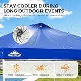 EAGLE PEAK Pop-Up Canopy Tent with Easy Setup, Vented Roof, and Wheeled Carry Bag (10x10)