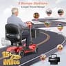 VORULER 4-Wheel Foldable Mobility Scooter with 360-Degree Rotating Seat