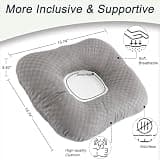 Ergonomic Innovations Medical Orthopedic Donut Pillow with Anti-Slip Base