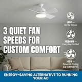 Bell+Howell Socket Breeze 15.4-Inch Dimmable Ceiling Fan Light Adapter