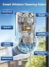 HUTT Window Cleaning Robot with Round-Square Hybrid Technology and 6500Pa