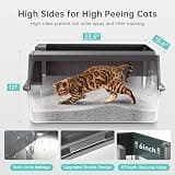 WoofiGo XL Enclosed Stainless Steel Litter Box with Anti-Tracking Grate