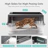 WoofiGo XL Enclosed Stainless Steel Litter Box with Anti-Tracking Grate