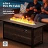 HERA’S HOUSE 6-Piece High Back Wicker Patio Set with Large Fire Pit
