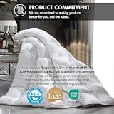 Luxurious King Size Baffle Box Goose Down & Waterfowl Feather Comforter, 58oz
