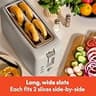 BELLA Slim 4-Slice Toaster with Extra-Wide Long Slots and Oatmilk Finish