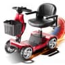 IQIRAF 4-Wheel Folding Travel Mobility Scooter, 330 lb Heavy-Duty Capacity