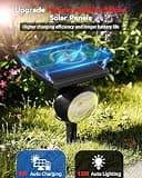 Sunyardlux Monocular RGB+3CCT Solar Tree Spotlights, Multi-Color LEDs (8-Pack)
