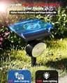 Sunyardlux Monocular RGB+3CCT Solar Tree Spotlights, Multi-Color LEDs (8-Pack)