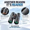 TRV 10x42 High Powered Binoculars with IPX7 Waterproofing and BAK4 Lenses
