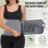 MAMODY Postpartum Belly Wrap and Abdominal Binder Made with Bamboo Charcoal