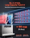 VEVOR 24L Double-Tank Commercial Slushy Machine with Auto-Cleaning Mode