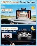 Pemacom Wireless Solar Backup Camera for Towable RVs with 7.3-Inch Monitor