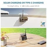 DVKNM AP7-2 Magnetic Solar Wireless Backup Camera with 7-Inch IPS Monitor