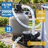 XtremepowerUS 19-Inch 4,500 GPH Commercial-Grade Sand Filter Pump System
