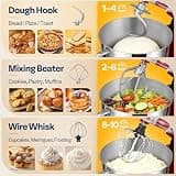 VIVOHOME 660W 10-Speed Tilt-Head Kitchen Electric Stand Mixer, 6-Quart