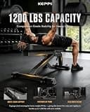 Keppi Fitness Bench3000 Max Adjustable Weight Bench with Preacher Curl