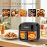 BOSWELL 7.5-Quart Glass Air Fryer with Transparent Bowl and Hot Air Circulation