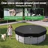 SIHAIAN 18-Foot Round Fabric Pool Cover with Built-In Automatic Drain System