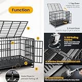 Oranland 48-Inch Heavy Duty Indestructible Steel Dog Crate with Baseplate