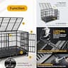 Oranland 48-Inch Heavy Duty Indestructible Steel Dog Crate with Baseplate