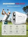 BirdiePulse 1300-Yard Golf Rangefinder with Slope, Magnetic Mount and HD Display
