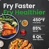Chefman 6-Quart Dual Basket Air Fryer Oven with Smart Sync Finish and Easy View
