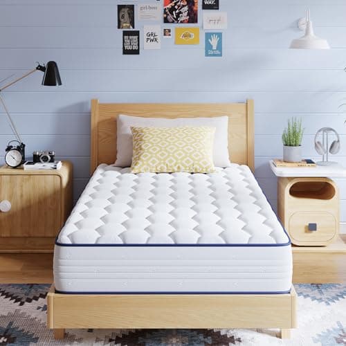 Avenco 6-Inch Twin Innerspring Mattress with Breathable Cover for Comfort