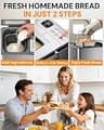 OSIPOTO 17-in-1 Stainless Steel Bread Machine with 600W Robust Motor