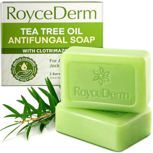 Roycederm Medicated Antifungal Bar Soap with Clotrimazole 1% and Natural Tea Tree Oil