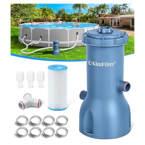 KimFilter Pro Series 1,000 GPH Cartridge Filter Pump for Above-Ground Pools
