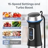 Ganiza 6-in-1 Immersion Blender Workstation with Dual-Rod Frothing System