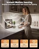 EZVALO 2-Pack 10-Inch Under Cabinet Lights with USB-C and Motion Sensor
