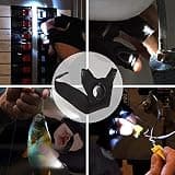 Soft Breathable Cotton Hands-Free LED Flashlight Gloves for DIY Projects