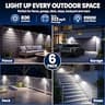 Super Bright Waterproof Solar Motion Sensor Outdoor Security Lights, 6-Pack