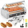 Seeutek 7-Roller Hot Dog Grill with Glass Hood, 24-Dog Capacity, 1100W
